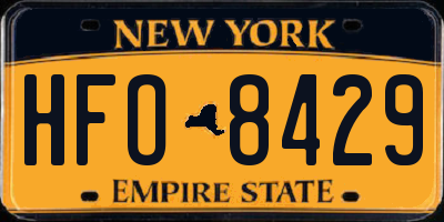 NY license plate HFO8429