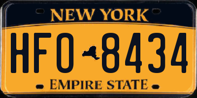 NY license plate HFO8434