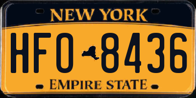 NY license plate HFO8436