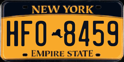 NY license plate HFO8459