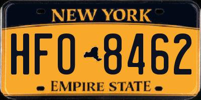 NY license plate HFO8462