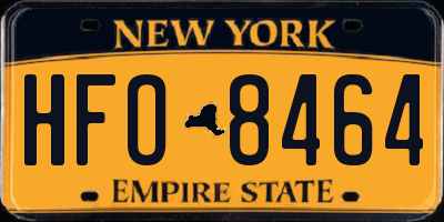 NY license plate HFO8464