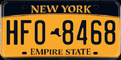 NY license plate HFO8468