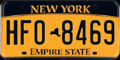 NY license plate HFO8469