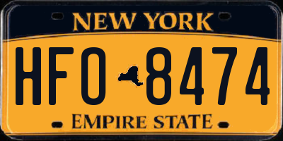 NY license plate HFO8474