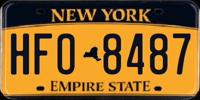 NY license plate HFO8487