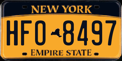 NY license plate HFO8497