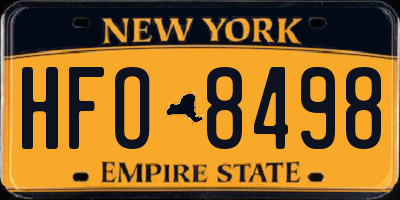 NY license plate HFO8498