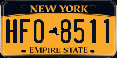 NY license plate HFO8511