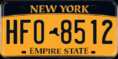 NY license plate HFO8512