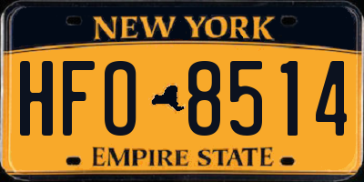 NY license plate HFO8514