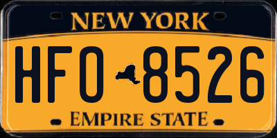 NY license plate HFO8526