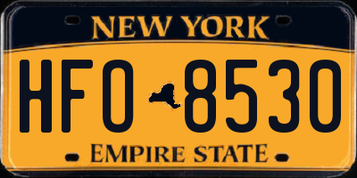 NY license plate HFO8530