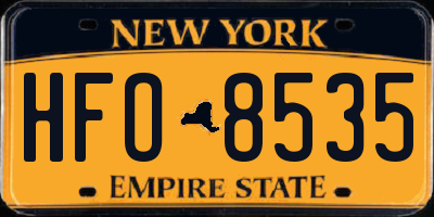 NY license plate HFO8535