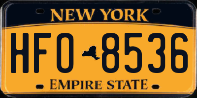 NY license plate HFO8536