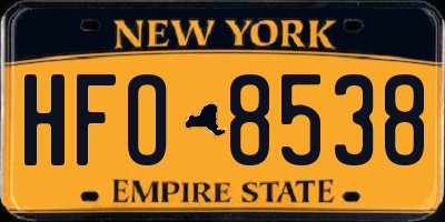 NY license plate HFO8538