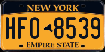 NY license plate HFO8539