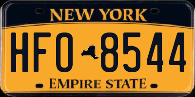 NY license plate HFO8544