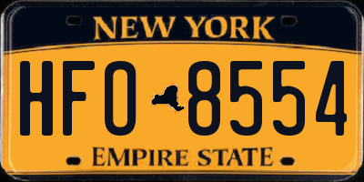 NY license plate HFO8554