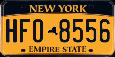 NY license plate HFO8556