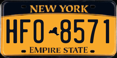 NY license plate HFO8571