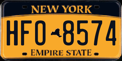 NY license plate HFO8574