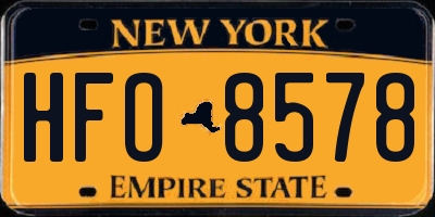 NY license plate HFO8578