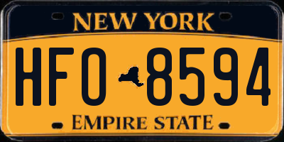NY license plate HFO8594