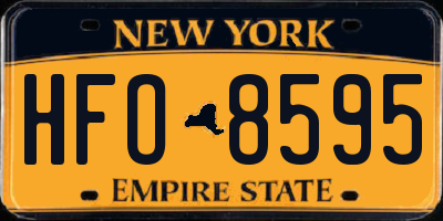 NY license plate HFO8595