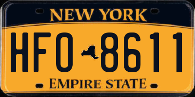 NY license plate HFO8611