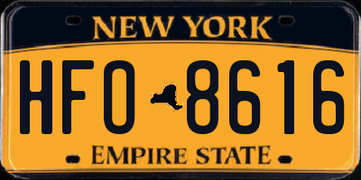 NY license plate HFO8616