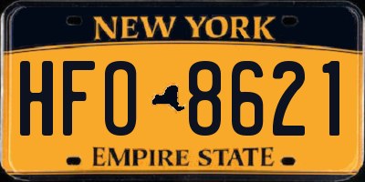 NY license plate HFO8621