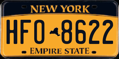 NY license plate HFO8622