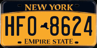 NY license plate HFO8624