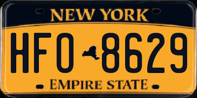 NY license plate HFO8629