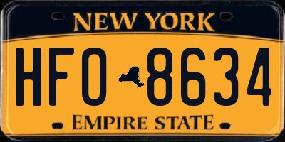 NY license plate HFO8634