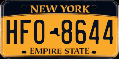 NY license plate HFO8644