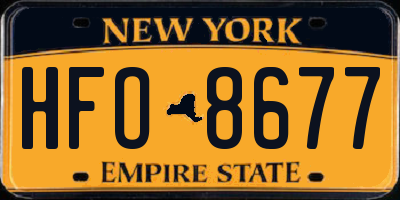 NY license plate HFO8677