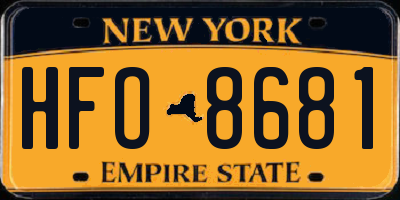 NY license plate HFO8681