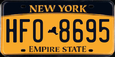 NY license plate HFO8695