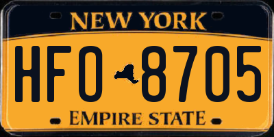NY license plate HFO8705