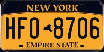 NY license plate HFO8706