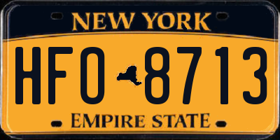 NY license plate HFO8713