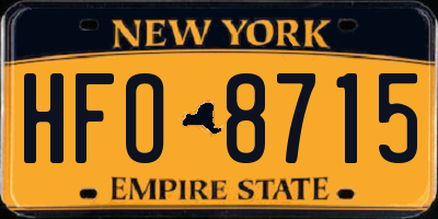 NY license plate HFO8715