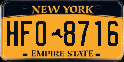 NY license plate HFO8716
