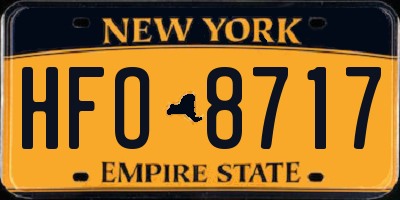 NY license plate HFO8717