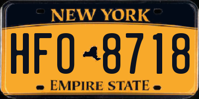 NY license plate HFO8718
