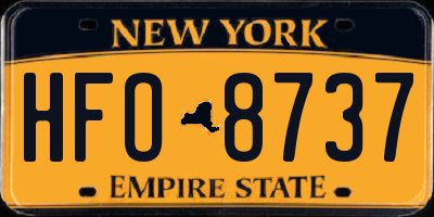 NY license plate HFO8737