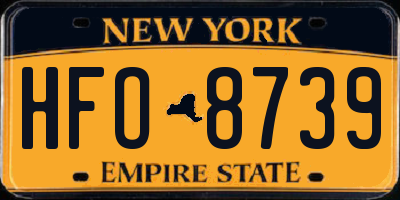 NY license plate HFO8739