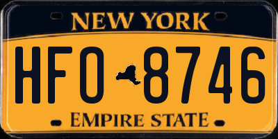 NY license plate HFO8746